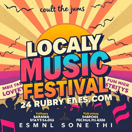 Graphic Design: A vibrant poster design for a local music festival.
