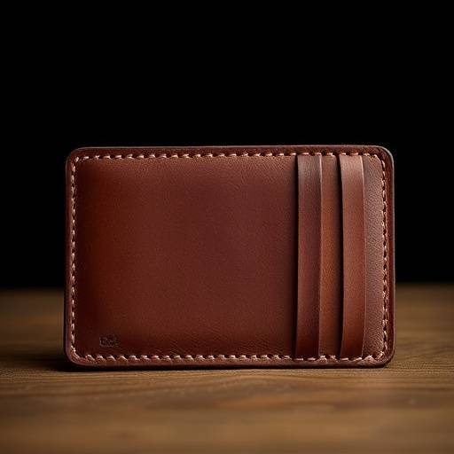 Product photograph of a handcrafted leather wallet