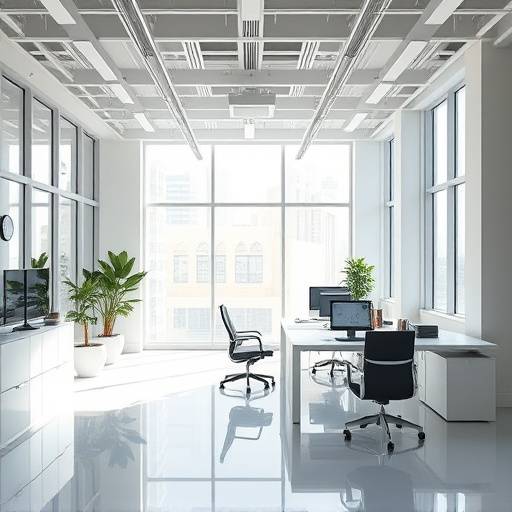 Still from a corporate video showcasing a company's workspace